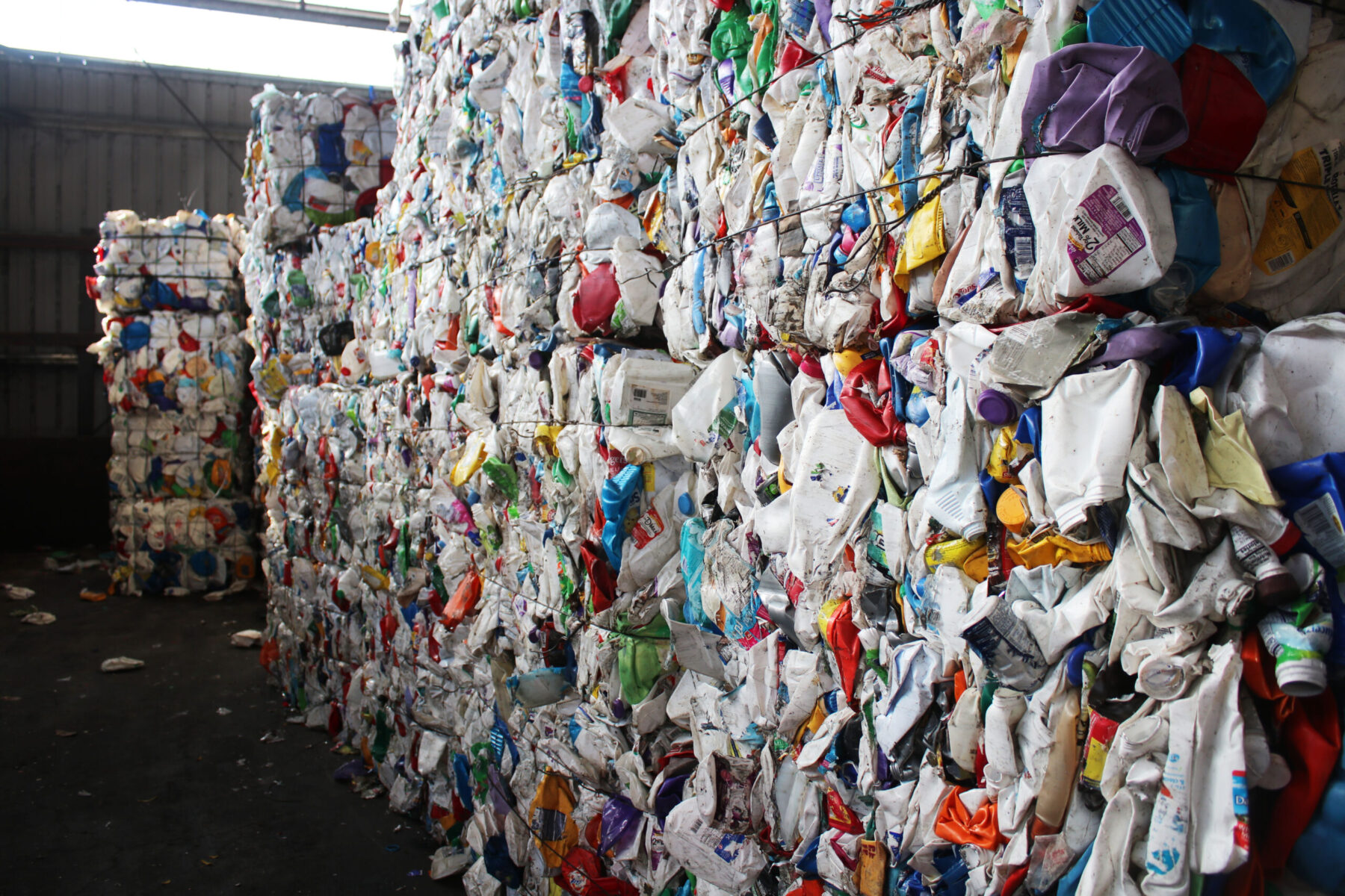 Large Bundles of Plastic Recycling