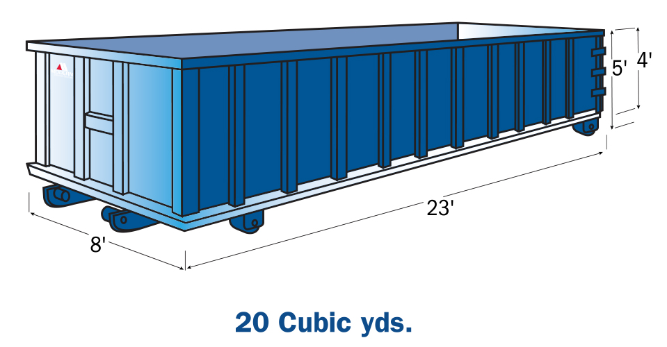 20 Yard Roll Off Construction Container in Amherst & Williamsville NY